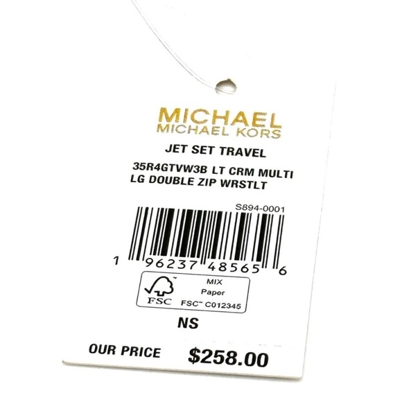 Michael Kors Large Double Zip Wallet
Wristlet Cream Multi - Picture 8 of 8